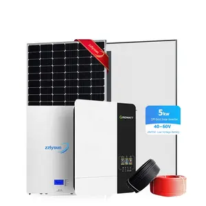 Điện cầm tay trạm năng lượng mặt trời Máy phát điện 5000 Wát 5KW hệ thống off-lưới năng lượng mặt trời hệ thống cho thiết bị nhà sử dụng