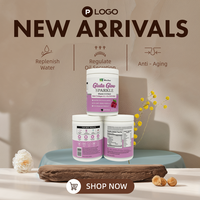 GLUTA GLOW SPARKLE Poudre de peptides de collagène multiples avec L-Glutathion pour l'hydratation et le soin quotidien de la peau