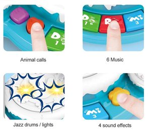 Educational Toy Musical Instrument Plastic Hand Clapping Electronic Cartoon Jazz Baby <b>Drum</b> Set - Product Image 4