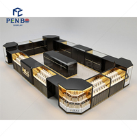Kiosque chinois pour parfums, kiosque de luxe pour parfums, verre trempé, MDF, kiosque d'exposition classique pour cosmétiques et parfums