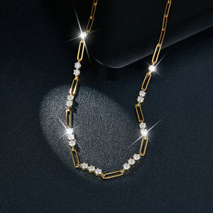 Collar de Plata con Cuarzo Estilo Ins, Chapado en Oro de 14k - Product Image 2