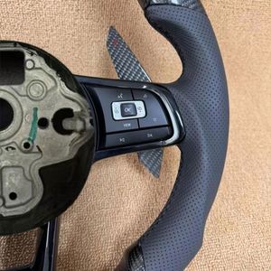 พวงมาลัยคาร์บอนไฟเบอร์คุณภาพสูงสำหรับรถยนต์ <span class=keywords><strong>Volkswagen</strong></span> VW Polo Golf R 6 7 8 MK6 MK7 GTi Passat B7 B8 <span class=keywords><strong>Jetta</strong></span> - Product Image 3