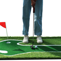 Simulateur de golf d'intérieur pour usage domestique avec plusieurs trous, simulateur de putting avec gazon artificiel pour améliorer le swing