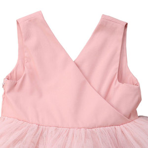 All'ingrosso dolce neonata compleanno <span class=keywords><strong>abiti</strong></span> in pizzo abbigliamento nuovo Design bambini abito da festa di nozze con grande fiocco - Product Image 2