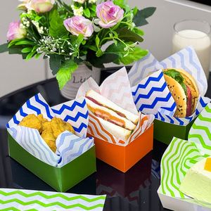 Custom New Packaged <b>Greaseproof</b> Waterproof PE <b>Paper</b> Pallet Fried Food Plate Liner Food Wrapping Sheets for Cake Bread Cookie - Product Image 4