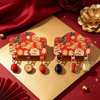 Geluksfruit sleutelhanger hars schattig fruit tas charme geluk hanger Chinese fortuin sleutelring ornament cadeau
