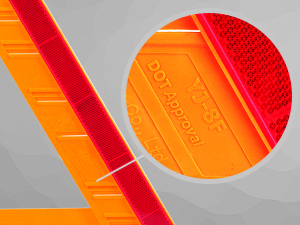 3 Pak tanda lalu lintas reflektif bantuan pinggir jalan darurat Kit segitiga peringatan keselamatan logam dan Aluminium - Product Image 4