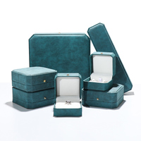 Vente en gros de bagues pliantes en cuir personnalisées boîtes à bijoux de collection en carton rectangle
