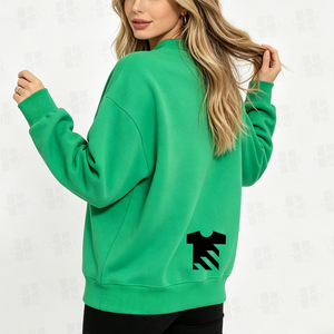<span class=keywords><strong>Felpe</strong></span> Oversize in Cotone di Alta Qualità con Logo Personalizzato Ricamato, Felpa da <span class=keywords><strong>Donna</strong></span> con Collo Alto - Product Image 4