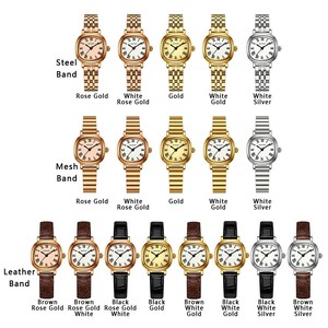 Reloj de Pulsera Sanda 1137 para Mujer, Diseño Vintage Cuadrado, Cuarzo, Esfera con Números Romanos, Minimalista, Resistente al Agua - Product Image 3