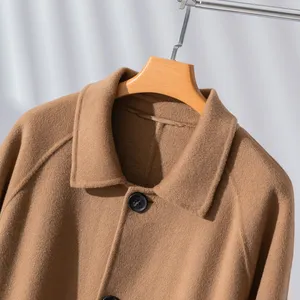 Nuovo arrivo Trench personalizzato uomo Outerwear personalizzato cappotto di lana da uomo Casual lana lunga moda invernale uomo Trench Coat