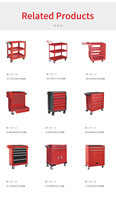 Armoire en acier à 4 niveaux avec capacité de charge de 150 kg sur roulettes pour le stockage en entrepôt, design moderne