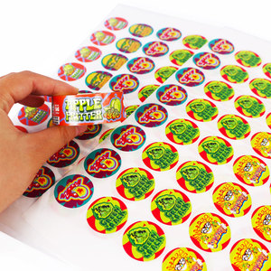 Tùy chỉnh 3D véc ni tại chỗ UV nhãn Glossy dập nổi biểu tượng con dấu nắp và Side đục dán có thể tin Jar bao bì nhãn - Product Image 3