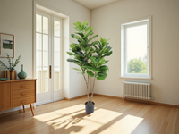 Arbre artificiel en feuilles de ficus lyrate / Faux ficus lyrate Plantes artificielles pour la décoration de la maison et du bureau