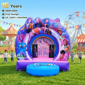 Castillo Inflable Comercial con Certificación CE, K-POP, de PVC de 0.55mm, con Tobogán, para Niños, para Alquiler - Product Image 4