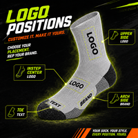 Chaussettes de sport en coton mi-mollet avec logo personnalisé, échantillon gratuit, respirantes, pour le basketball et la course à pied, chaussettes de sport tricotées pour hommes
