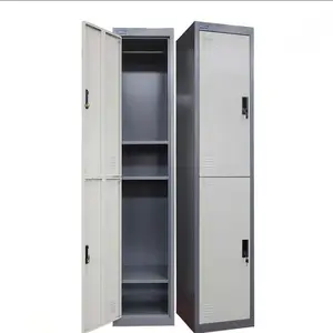 supplier steel 2 door steel locker metal clothes cabinet key storage cupboard