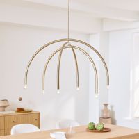 Lustre créatif en forme de vent en crème arc-en-ciel nordique pour enfants et salon, lampe suspendue silencieuse minimaliste en forme de U