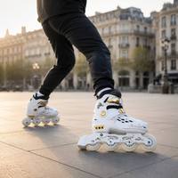 Ensemble complet de patins à roulettes pour adultes, enfants, débutants et professionnels, tissus en microfibre, modèle Terminator-Ice, patins en ligne