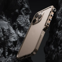 Étui de téléphone portable en métal aluminium de luxe pour iPhone 16 15 Pro Max Plus, coque antichoc, emballage en boîte