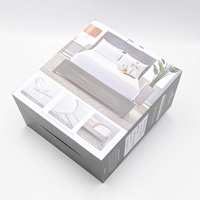 Boîte d'emballage de couette biodégradable à conception personnalisée Ensembles de literie de quatre pièces Boîte en papier Boîtes d'emballage de produits ménagers
