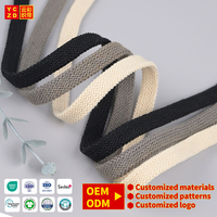 Cordon plat à cordon coulissant OEM ODM en gros, 10 mm, couleurs variées, personnalisable avec logo, large, pour sweats à capuche et vêtements
