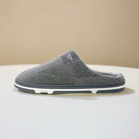 Chaussons d'hiver en coton pour hommes, grande taille, résistants à l'usure, antidérapants, légers, chauds, pour la maison, doux, bout fermé, semelle en TPR