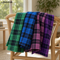 Gewebter Garngefärbter Flanellstoff Garngefärbter Stoff für Kleidung Hemden Leichtgewichtig 160gsm Jungen Mädchen Tartan-Decken NY-Tasche