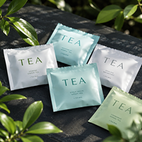 Individuell Bedruckte Logo 3-Seitig Versiegelte Kleine Teebeutel-Umschläge Verpackungsbeutel für Teebeutel Probenbeutel
