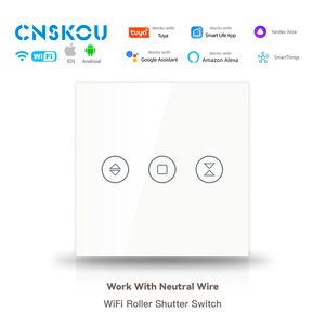 CNSKOU WiFi Roller <b>Shutter</b> Switch Touch Smart Glass Surface With Neutral Wire For Smart Home Automation - Product Image 1