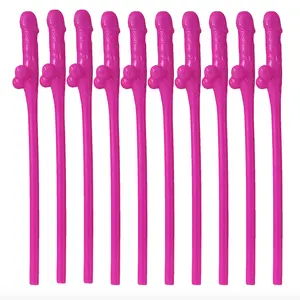 Novelty Penis Straws Bachelorette Party Supplies Decorations Dick Drinking  Favor