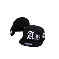 Casquette de baseball ajustée à 6 panneaux de haute qualité, personnalisée en gros, style Hip Hop Snapback, avec broderie 3D en relief et lettres pour hommes