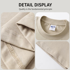 Camiseta Corta Extra Grande Personalizada Unisex OEM de Algodón 100% de Alto Gramaje, Estilo Urbano, Ajuste Holgado, Vintage, de Alta Calidad para Hombre - Product Image 5