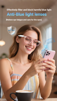 Lunettes intelligentes Alibaba F19 Ai, traduction multilingue, écoute de musique et conversation, anti-lumière bleue