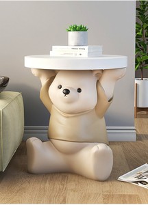 Grande Sculpture d'Ours Mignon en Résine Souple, Plateau de Rangement, Nouvelle Tendance, Ornement et Accessoire de Salon pour la Maison - Product Image 6