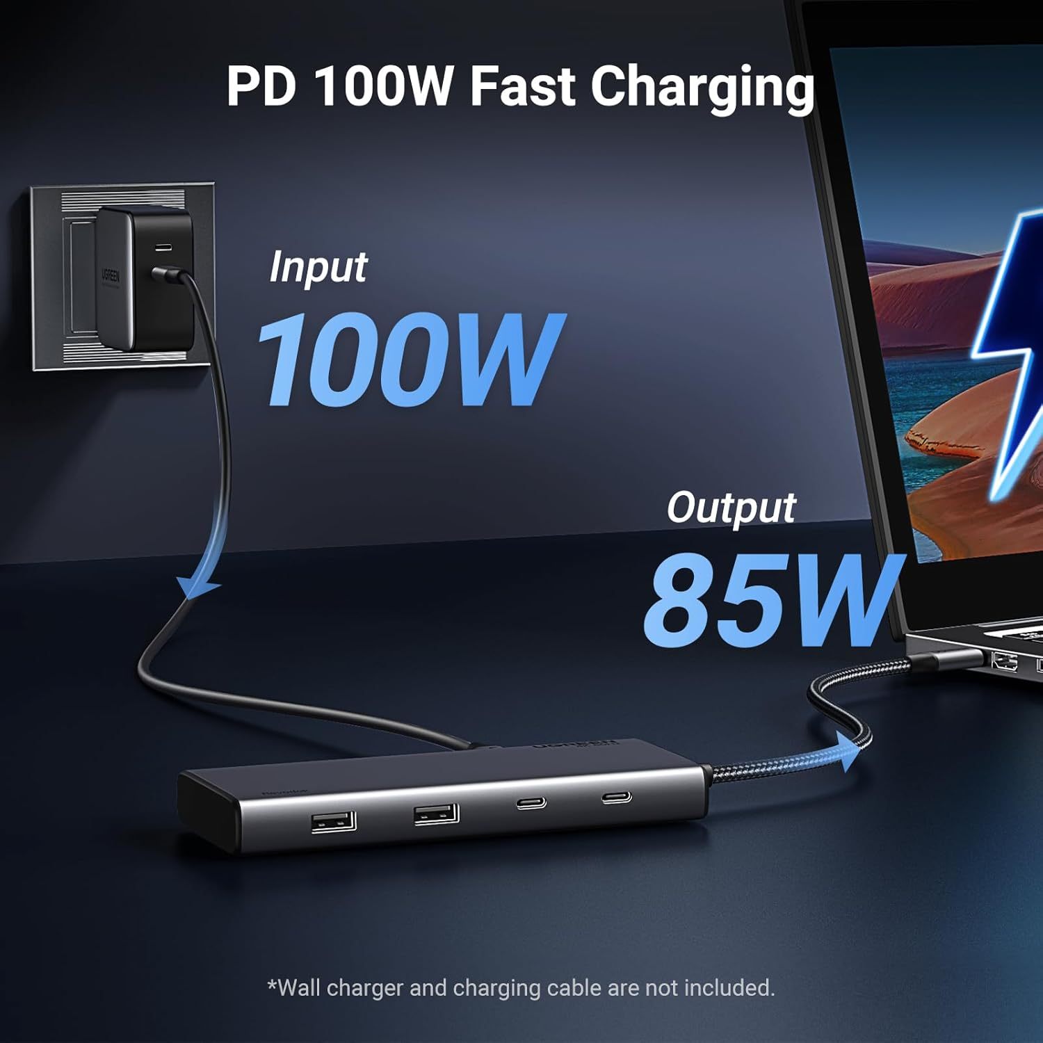 USB C Hub Laptop Docking Station Dual Monitor,14 in 1 Multiport Adapter with 4K HDMI,VGA,8 USB C/A Ports,100W PD Fast Charging,Audio&Mic,SD&TF,USBC Dongle for MacBook/Dell/HP/Lenovo ThinkPad/Surface