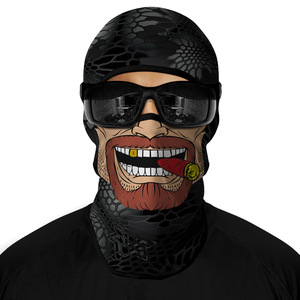 Masque facial unisexe en balaclava, 100% polyester, respirant, imperméable, impression par sublimation, pour le cyclisme, les activités de plein air, la moto, doublure de casque - Product Image 5