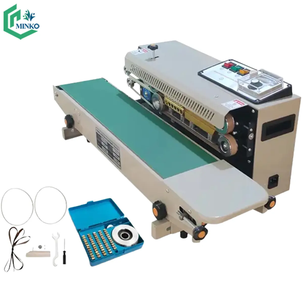 Horizontal plastic film bags heat continuous sealing machine with date coding silver foil packaging continuous sealing machine