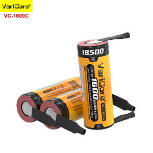 バリコアVC-1600C 1600mAh 3.7V/4.2V充電式円筒18500リチウムイオン電池 + ニッケルシート - Product Image 1