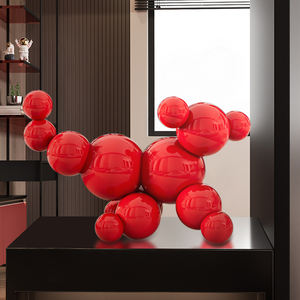 تمثال أرنب جالس طويل الأذنين من الفولاذ المقاوم للصدأ بتصميم آرت ديكو، ديكور فاخر للمنزل والمكتب، قطعة معدنية راقية للطاولة - Product Image 3