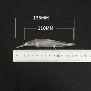 Leurre de pêche professionnel non peint 110 mm 14 g, type Wobbler, appât artificiel coulant <span class=keywords><strong>pour</strong></span> brochet et bar, idéal <span class=keywords><strong>pour</strong></span> la pêche au prédateur. - Product Image 5