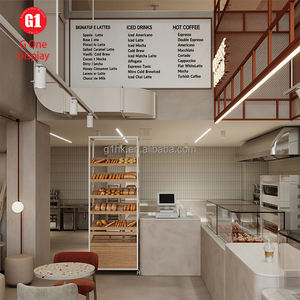 Vitrina de Exhibición para Cafetería a Precio de Fábrica, Diseño Personalizado de Vitrina para Panadería, Estante de Exhibición de Pan de Pared - Product Image 3