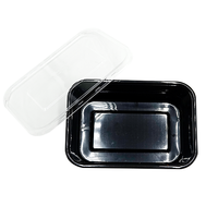 Emballage à emporter jetable en plastique avec couvercles, 500ml, personnalisation d'usine