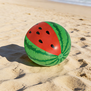 Pallone Gonfiabile Gigante in PVC a Forma di Anguria, 29 Pollici, Palla da Spiaggia Resistente, Giocattolo da Giardino per Bambini e Adulti, Intrattenimento Estivo all'Aperto - Product Image 1