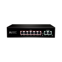 BAITIAN - Conmutador Ethernet POE de 4 Puertos y 10/100 Mbps con Punto de Acceso WLAN (4+2), Alcance de 250 m, 65 W, Metal, Capacidad de 1.2G, BT-1006B