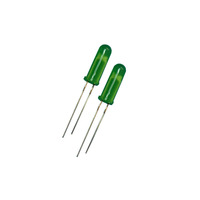 Perles lumineuses LED vertes haute luminosité de 4 mm, à insertion droite, pieds longs 4*H8 5V