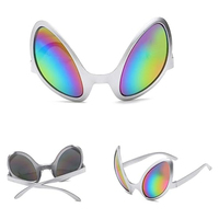 Lunettes de soleil Rave Funny Alien pour adultes et enfants Lunettes de soleil brillantes pour Halloween Party Cosplay Eyewear Costume Photo Props