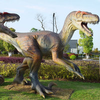 Modèles de dinosaures animatroniques électriques simulés pour parcs d'attractions et parcs à thème dinosaures
