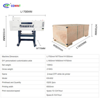 Impresora DTF Cowint Nueva de 60 cm con 2 Cabezales de Impresión Epson I3200, Semiautomática, Ancho de 24 Pulgadas, Agitador de Polvo, Tinta de Pigmento, 1 Año de Garantía