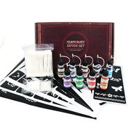 Kit de tatouage au henné temporaire naturel imperméable en gros GP, motifs colorés, nouveaux designs tendance, visage, corps, bras, jambes, mains